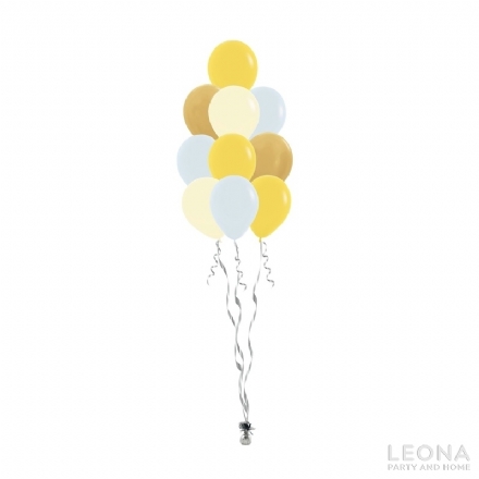 10pc Latex Balloon Bouquet (Plain Colour) - Leona Party and Home