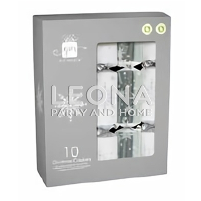 10X12IN GFT MKER SLVR WHITE BONBONS - Leona Party and Home