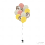 12pc Latex Balloon Bouquet (Chrome+Plain Colour) - 12pc latex balloon bouquet chromeplain colour - 1    - Leona Party and Home