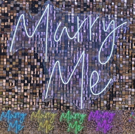 NEON MARRY ME 1.2m (Color Changeable) - 12x11m marry me neon sign - 1    - Leona Party and Home