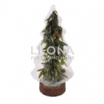 12X26CM LED GLASS TREE CLEAR 12 LED - 12x26cm led glass tree clear 12 led - 1    - Leona Party and Home