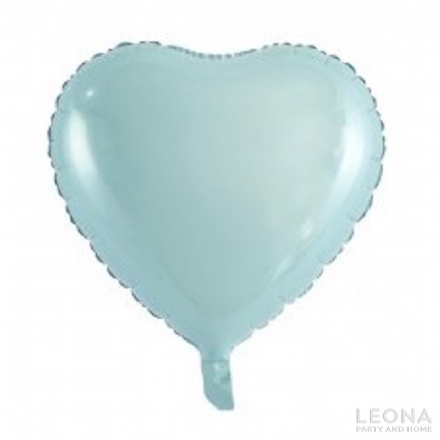 18'' Foil Heart Light Blue - Leona Party and Home