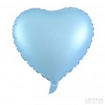 18' Foil Heart Matt Pastel Blue - 18 foil heart matt pastel blue - 1    - Leona Party and Home