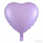 18' Foil Heart Matt Pastel Lilac - 18 foil heart matt pastel lilac - 1    - Leona Party and Home
