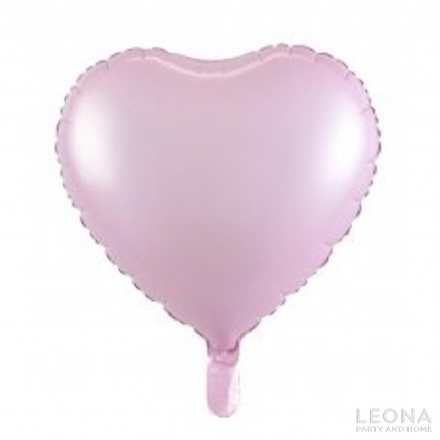 18'' Foil Heart Matt Pastel Pink - Leona Party and Home