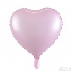 18' Foil Heart Matt Pastel Pink - 18 foil heart matt pastel pink - 1    - Leona Party and Home