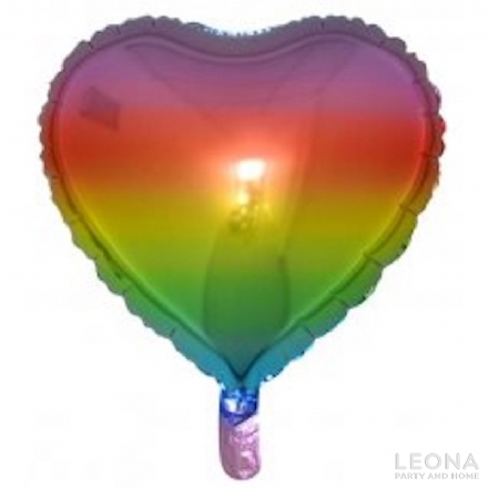18'' Foil Heart Rainbow - Leona Party and Home