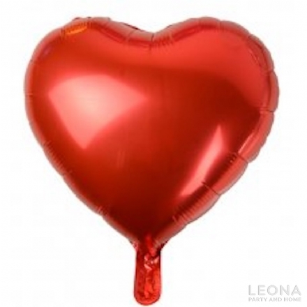 18'' Foil Heart Red - Leona Party and Home