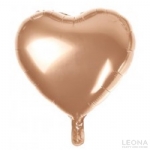 18' Foil Heart Rose Gold - 18 foil heart rose gold - 1    - Leona Party and Home