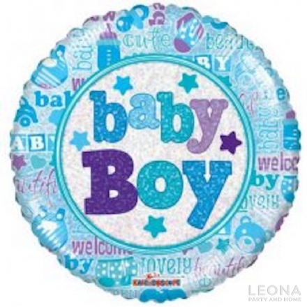 18'' Printed Foil ‘Baby Boy’ - Leona Party and Home