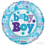 18' Printed Foil ‘Baby Boy’ - 18 printed foil baby boy - 1    - Leona Party and Home