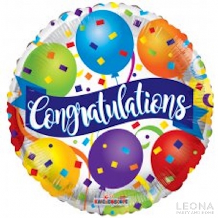 18'' Printed Foil ‘Congratulations’ - Leona Party and Home