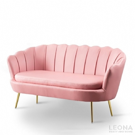 2 Seater Velvet Sofa Pink/Blue - 2 seater velvet sofa pink - 1    - Leona Party and Home
