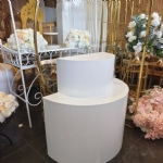 2 Tier Cylinder Dessert Table Plinth - 2 tier cylinder dessert table plinth - 5    - Leona Party and Home