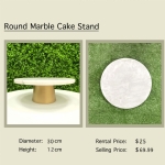 30cm marble cake stand - 30cm marble cake stand - 5    - Leona Party and Home