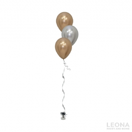 3pc Latex Balloon Bouquet (Chrome Colour) - 3pc latex balloon bouquet chrome colour - 1    - Leona Party and Home