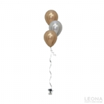 3pc Latex Balloon Bouquet (Chrome Colour) - 3pc latex balloon bouquet chrome colour - 1    - Leona Party and Home