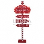 54X16X154CM LED WELCOME TO THE NORTH POLE SIGN - 54x16x154cm led welcome to the north pole sign - 1    - Leona Party and Home