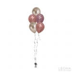 5pc Latex Balloon Bouquet (Chrome Colour) - 5pc latex balloon bouquet chrome colour - 1    - Leona Party and Home