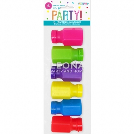 6 Bubbles & Wands - Assorted Colours - Leona Party and Home