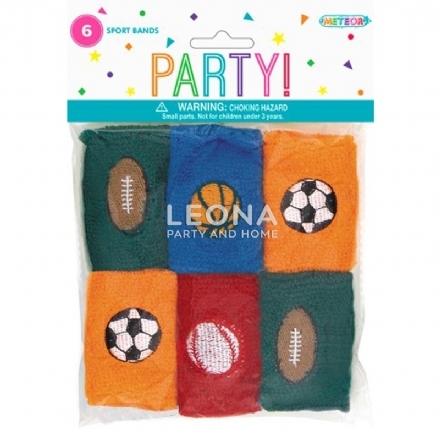 6 Sport Wrist Bands - Leona Party and Home