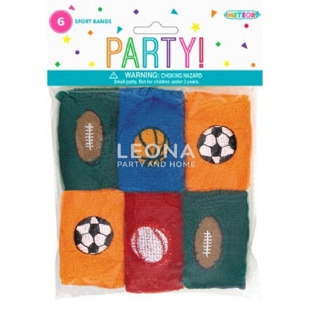 6 Sport Wrist Bands - 6 sport wrist bands - 1    - Leona Party and Home