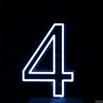 60 cm Acrylic Light Up Number for Hire - 60 cm acrylic light up number for hire - 6    - Leona Party and Home