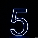 60 cm Acrylic Light Up Number for Hire - 60 cm acrylic light up number for hire - 7    - Leona Party and Home