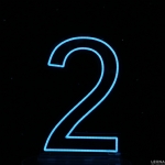 60 cm Acrylic Light Up Number for Hire - 60 cm acrylic light up number for hire - 25    - Leona Party and Home