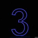 60 cm Acrylic Light Up Number for Hire - 60 cm acrylic light up number for hire - 36    - Leona Party and Home