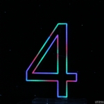 60 cm Acrylic Light Up Number for Hire - 60 cm acrylic light up number for hire - 38    - Leona Party and Home