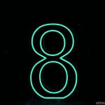 60 cm Acrylic Light Up Number for Hire - 60 cm acrylic light up number for hire - 50    - Leona Party and Home