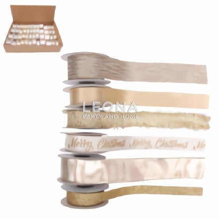 6A 2M CHAMPAGNE RIBBONS IN PDQ - 6a 2m champagne ribbons in pdq - 1    - Leona Party and Home