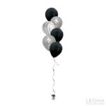 6pc Latex Balloon Bouquet (Chrome+Marble+Plain Colour) - 6pc latex balloon bouquet chromemarbleplain colour - 1    - Leona Party and Home