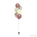 6pc Latex Balloon Bouquet (Chrome+Plain Colour) - 6pc latex balloon bouquet chromeplain colour - 1    - Leona Party and Home