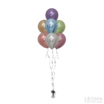 7pc Latex Balloon Bouquet (Chrome Colour) - 7pc latex balloon bouquet chrome colour - 1    - Leona Party and Home