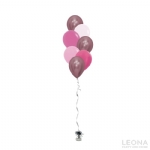 7pc Latex Balloon Bouquet (Chrome+Plain Colour) - 7pc latex balloon bouquet chromeplain colour - 1    - Leona Party and Home