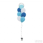 7pc Latex Balloon Bouquet (Double+Plain Colour) - 7pc latex balloon bouquet doubleplain colour - 1    - Leona Party and Home