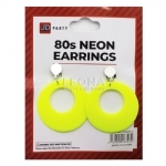 80S NEON CLIP ON EARRINGS - 80s neon clip on earrings - 2    - Leona Party and Home