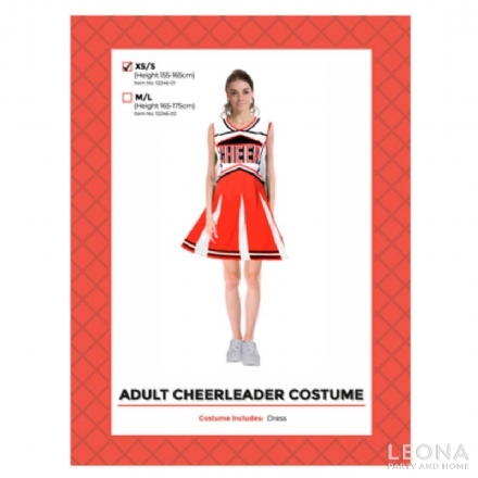 Adult Cheerleader Costume - adult cheerleader costume - 1    - Leona Party and Home