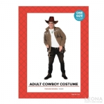 Adult Cowboy Silverstar Fringed Costume - adult cowboy silverstar fringed costume - 1    - Leona Party and Home