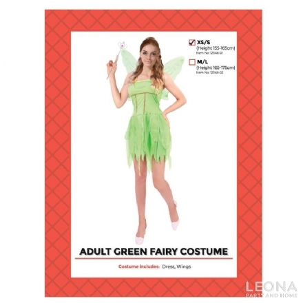 Adult Green Fairy Costume - Leona Party and Home