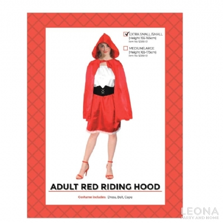 Adult Little Red Riding Hood Costume - adult little red riding hood costume - 1    - Leona Party and Home