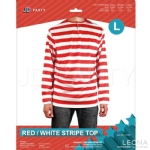 Adult Red & White Stripe Top - adult red  white stripe top 202381120444 - 1    - Leona Party and Home