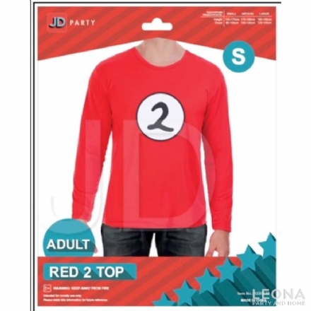 Adult Red 2 Long Sleeve Top - Leona Party and Home