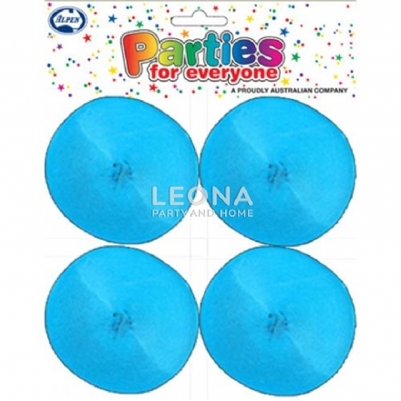 Azure Blue Crepe Streamer P4 - azure blue crepe streamer p4 - 1    - Leona Party and Home