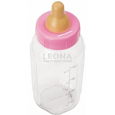 Baby Bottle Bank Pink 28cm - baby bottle bank pink 28cm - 1    - Leona Party and Home