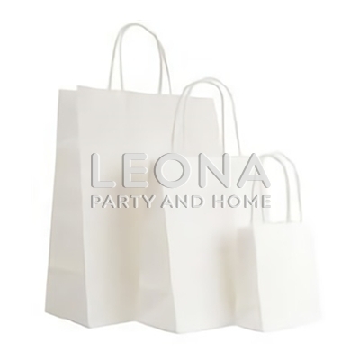 BAG WHITE KRAFT MEDIUM - bag white kraft medium - 1    - Leona Party and Home