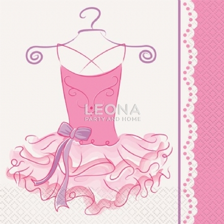 Ballerina 16 Luncheon Napkins 2ply 33cm x 33cm - Leona Party and Home