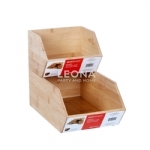 BAMBOO STACKABLE CUBE 17.5X15.5X12.5CM - bamboo stackable cube 175x155x125cm - 2    - Leona Party and Home